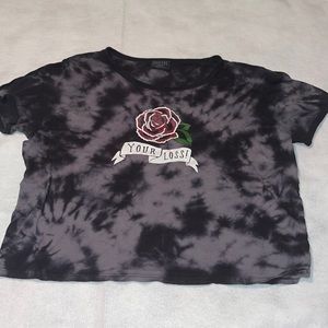 Crop tye dye tee size large